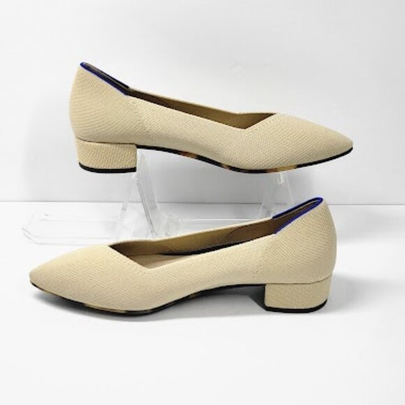 ROTHY'S WOMEN'S the high point sandstone & bluepointed toe shoe Size 9  NEW - Picture 5 of 8